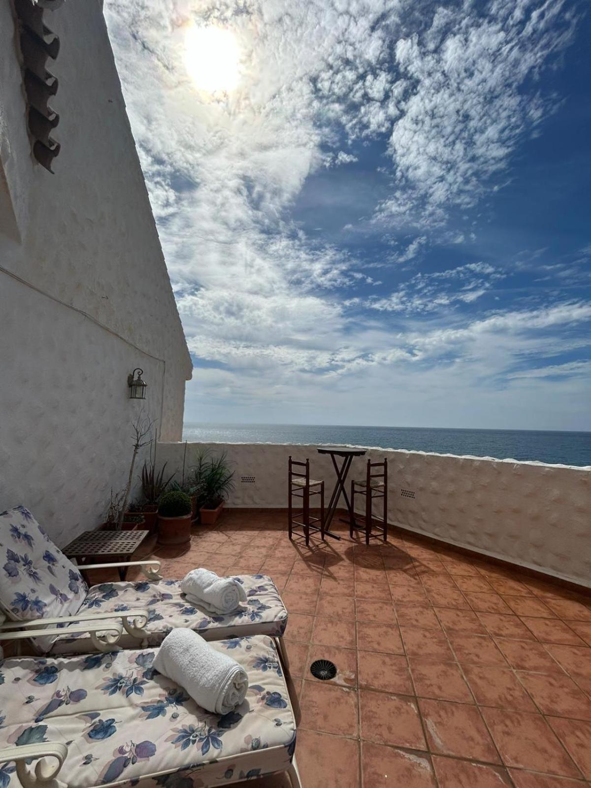 Ático sobre el Mar Benajarafe Exterior foto
